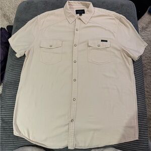 Lucky Brand Men's Light Tan Short Sleeve Shirt